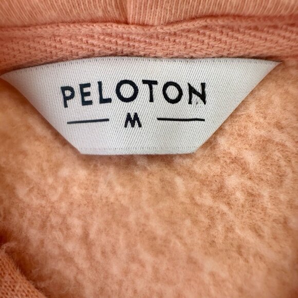Peloton The Ultimate Lightweight Zip Front Hoodie Size Medium Peach Pockets - Picture 7 of 16